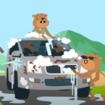 Murmeltiere waschen Auto